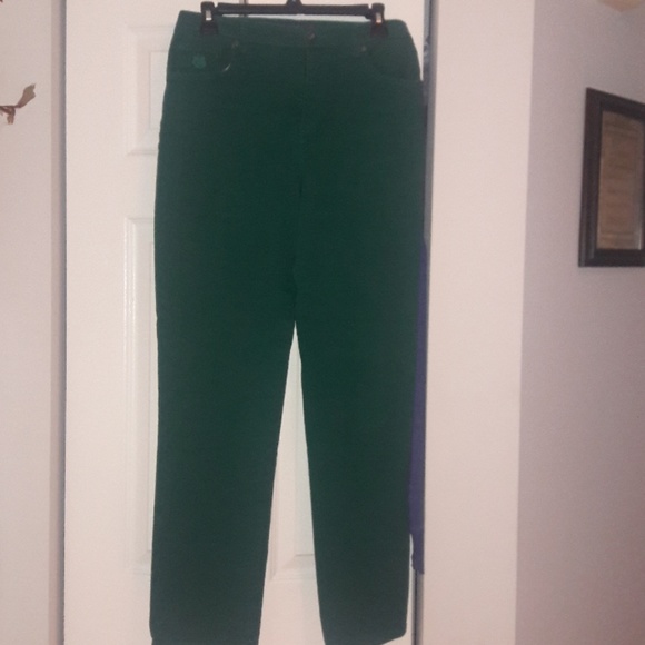 Green Gloria Vanderbilt Amanda Skinny Jeans Sz 6 - Picture 1 of 5